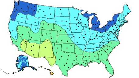 December solar map